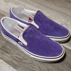 Vans | Purple Corduroy Slip-On Shoes